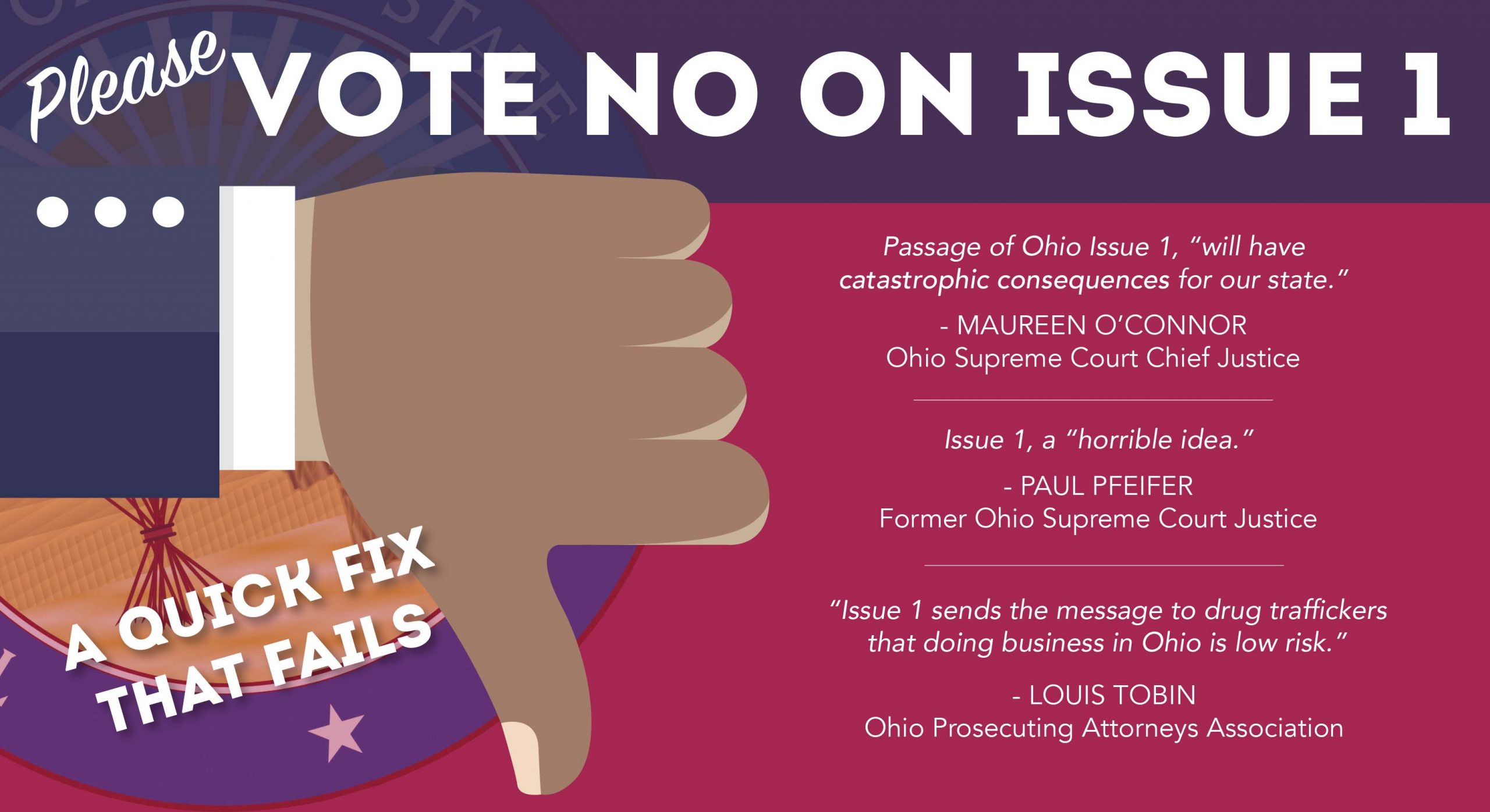 2018 Vote No Issue 1 Postcard